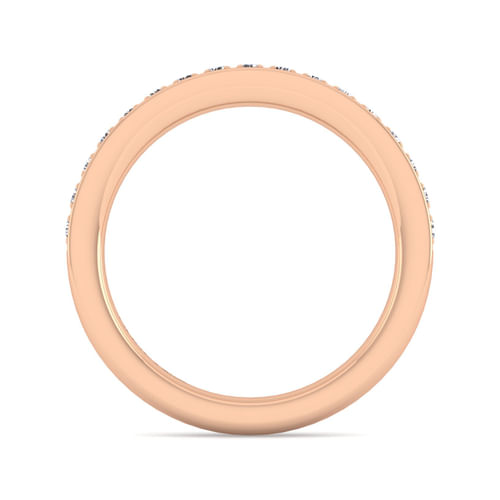 14K Rose Gold Matching Diamond Wedding Band