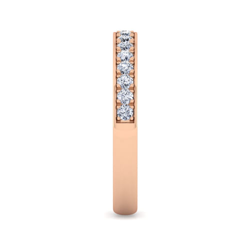 14K Rose Gold Matching Diamond Wedding Band