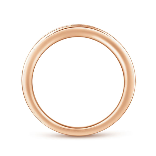 14K Rose Gold Matching Diamond Wedding Band