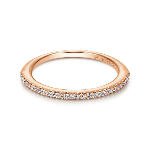 14K Rose Gold Matching Diamond Wedding Band