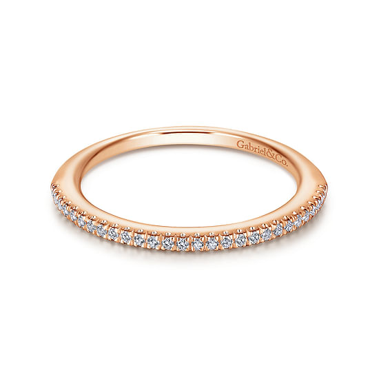 Gabriel - 14K Rose Gold Matching Diamond Wedding Band