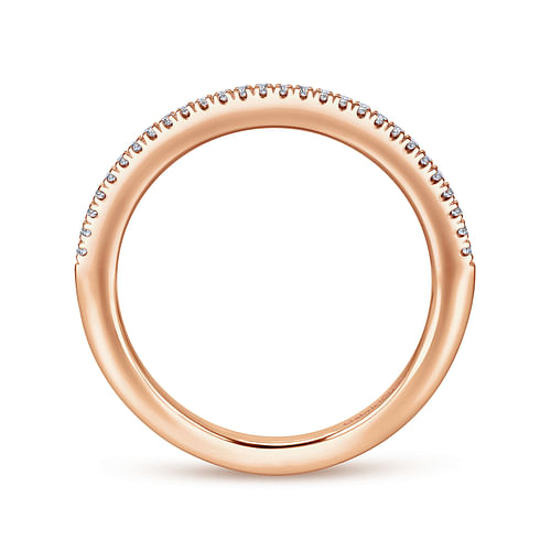 14K Rose Gold Matching Diamond Wedding Band