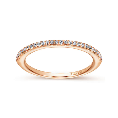 14K Rose Gold Matching Diamond Wedding Band