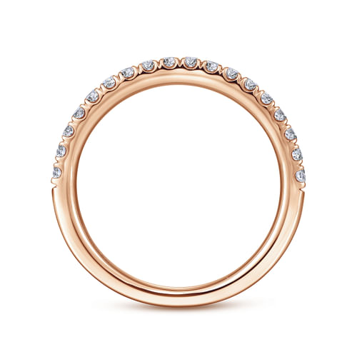 14K Rose Gold Matching Diamond Wedding Band