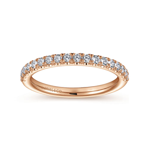 14K Rose Gold Matching Diamond Wedding Band