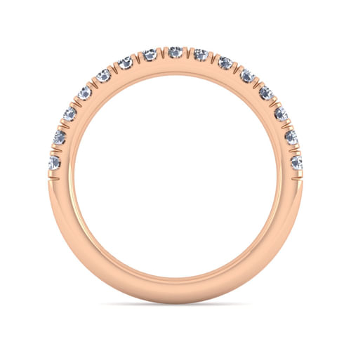 14K Rose Gold Matching Diamond Wedding Band