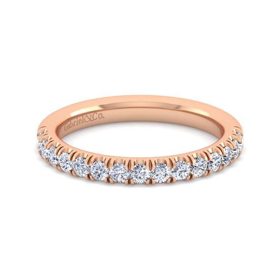 Gabriel - 14K Rose Gold Matching Diamond Wedding Band