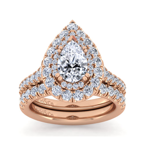 14K Rose Gold Matching Diamond Wedding Band