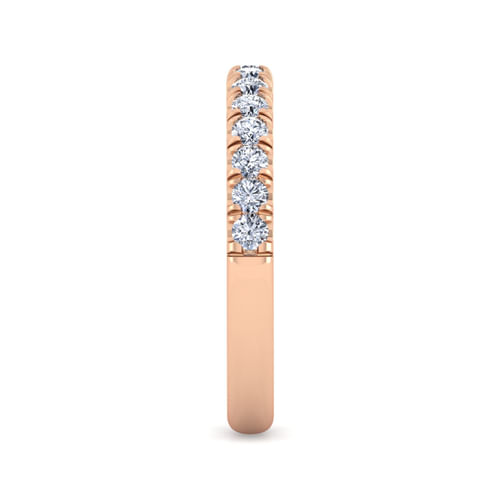 14K Rose Gold Matching Diamond Wedding Band