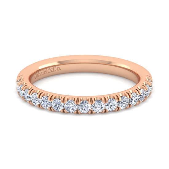 Gabriel - 14K Rose Gold Matching Diamond Wedding Band