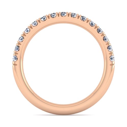 14K Rose Gold Matching Diamond Wedding Band