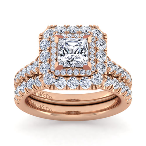 14K Rose Gold Matching Diamond Wedding Band