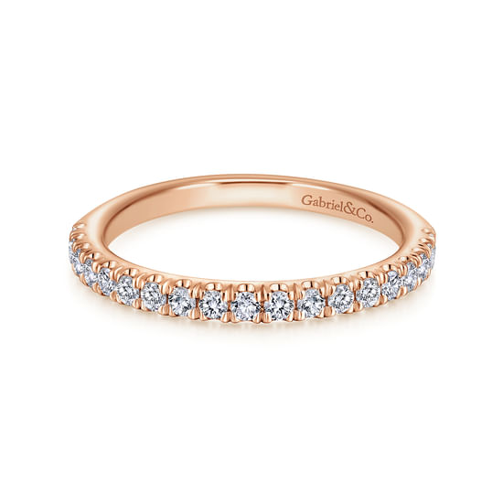 Gabriel - 14K Rose Gold Matching Diamond Wedding Band