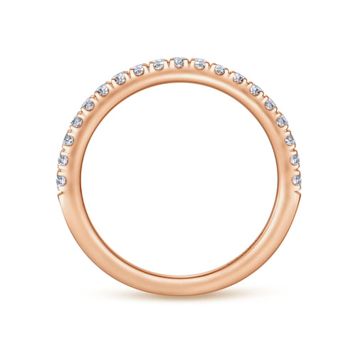 14K Rose Gold Matching Diamond Wedding Band