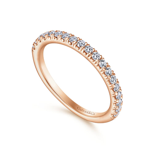 14K Rose Gold Matching Diamond Wedding Band