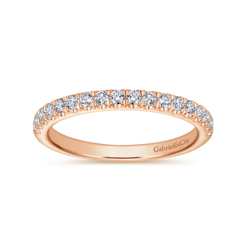 14K Rose Gold Matching Diamond Wedding Band
