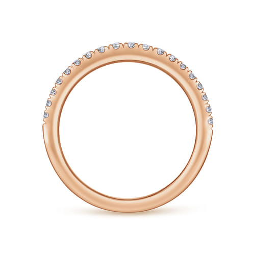 14K Rose Gold Matching Diamond Wedding Band