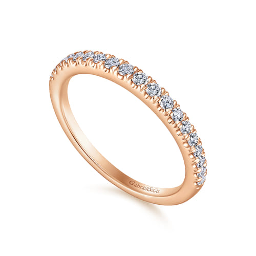 14K Rose Gold Matching Diamond Wedding Band