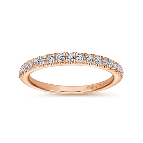 14K Rose Gold Matching Diamond Wedding Band