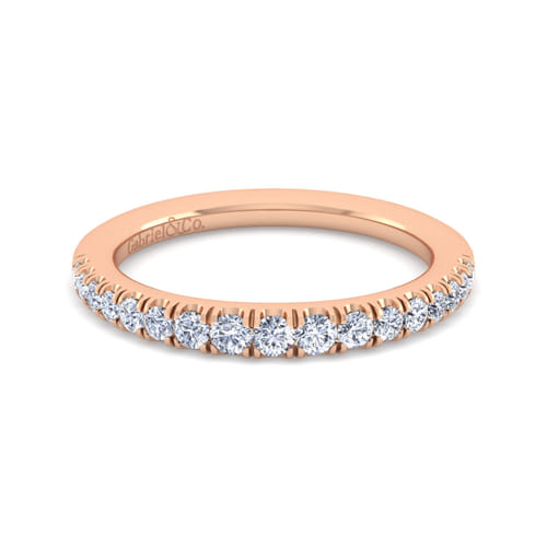 14K Rose Gold Matching Diamond Wedding Band