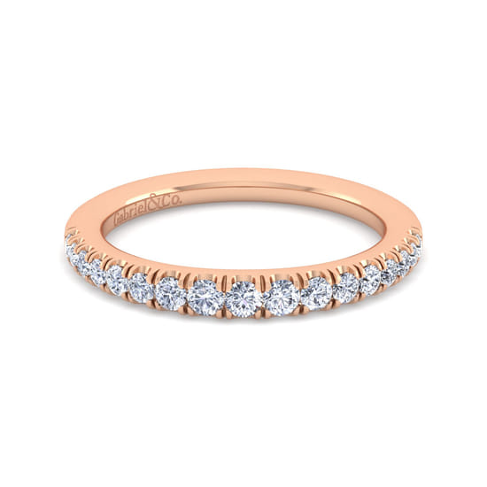 Gabriel - 14K Rose Gold Matching Diamond Wedding Band