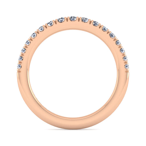 14K Rose Gold Matching Diamond Wedding Band