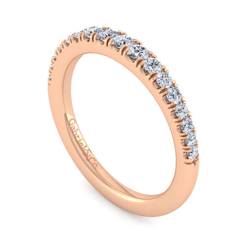 14K Rose Gold Matching Diamond Wedding Band