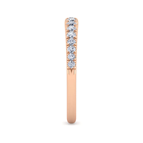 14K Rose Gold Matching Diamond Wedding Band