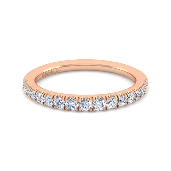 Gabriel - 14K Rose Gold Matching Diamond Wedding Band Gabriel - 14K Rose Gold Matching Diamond Wedding Band