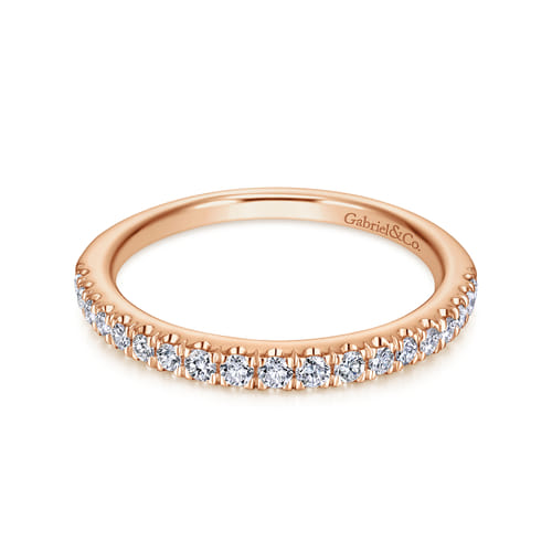 14K Rose Gold Matching Diamond Wedding Band
