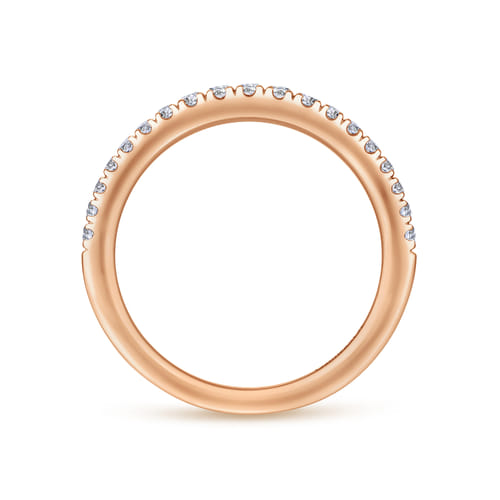 14K Rose Gold Matching Diamond Wedding Band