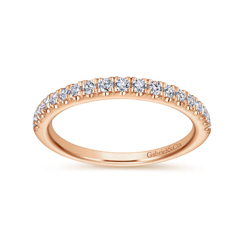 14K Rose Gold Matching Diamond Wedding Band