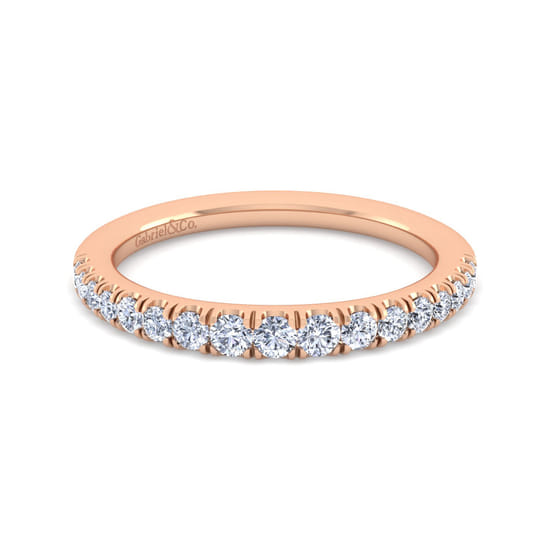 Gabriel - 14K Rose Gold Matching Diamond Wedding Band