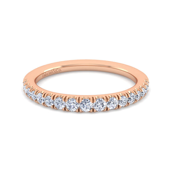 Gabriel - 14K Rose Gold Matching Diamond Wedding Band