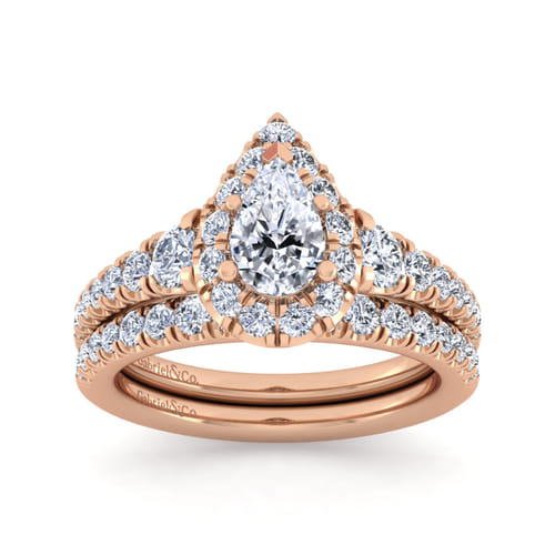 14K Rose Gold Matching Diamond Wedding Band 14K Rose Gold Matching Diamond Wedding Band