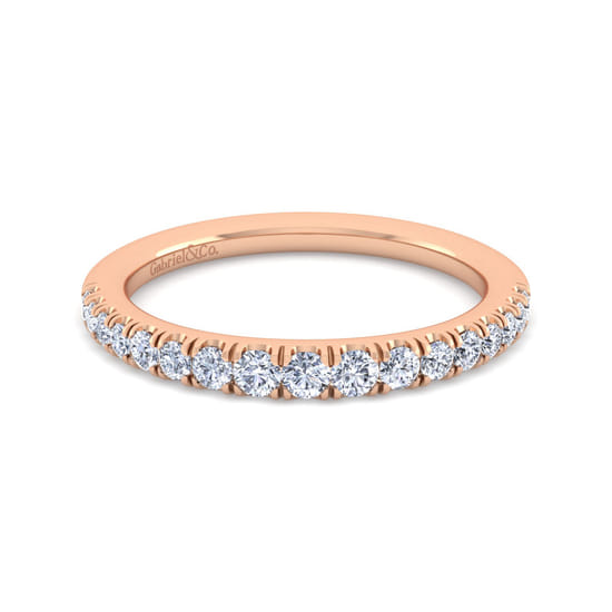 Gabriel - 14K Rose Gold Matching Diamond Wedding Band