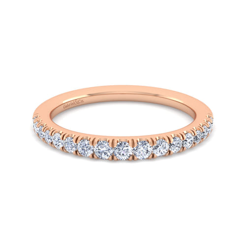 14K Rose Gold Matching Diamond Wedding Band