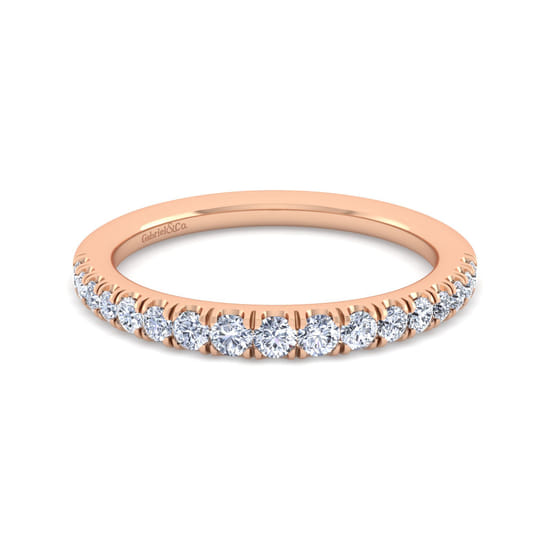 Gabriel - 14K Rose Gold Matching Diamond Wedding Band