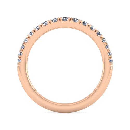 14K Rose Gold Matching Diamond Wedding Band