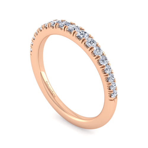 14K Rose Gold Matching Diamond Wedding Band