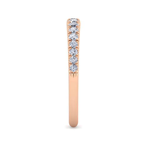 14K Rose Gold Matching Diamond Wedding Band