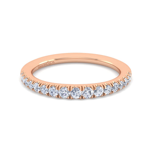 14K Rose Gold Matching Diamond Wedding Band