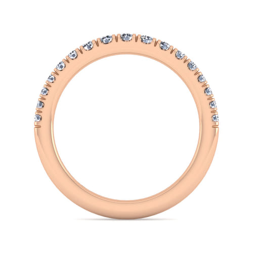 14K Rose Gold Matching Diamond Wedding Band