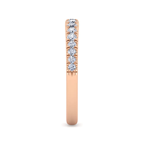 14K Rose Gold Matching Diamond Wedding Band
