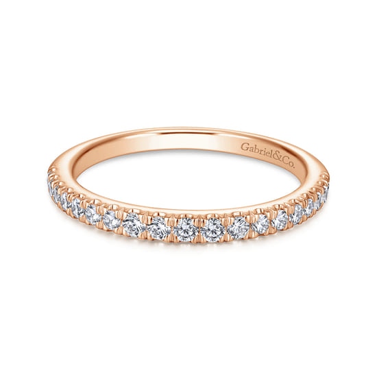 Gabriel - 14K Rose Gold Matching Diamond Wedding Band