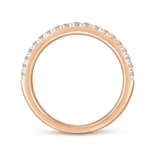 14K Rose Gold Matching Diamond Wedding Band