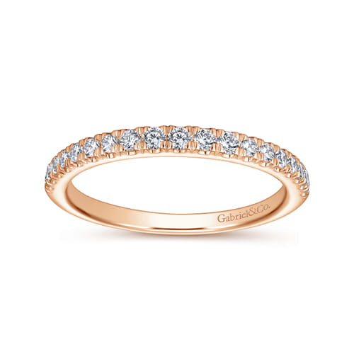 14K Rose Gold Matching Diamond Wedding Band
