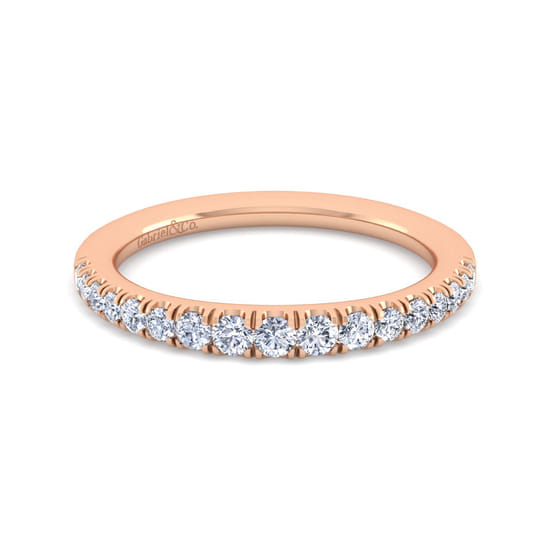 Gabriel - 14K Rose Gold Matching Diamond Wedding Band