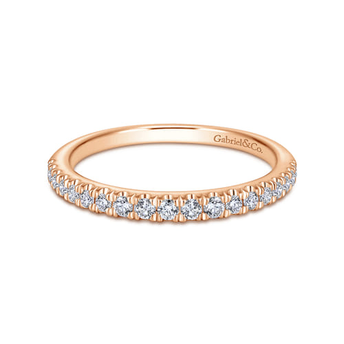 14K Rose Gold Matching Diamond Wedding Band
