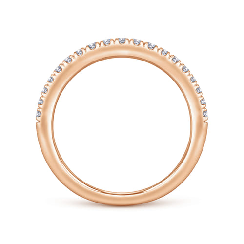 14K Rose Gold Matching Diamond Wedding Band